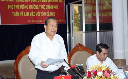 Phó Thủ tướng Trương Hòa Bình: Cà Mau cần đột phá để trở thành tỉnh khá